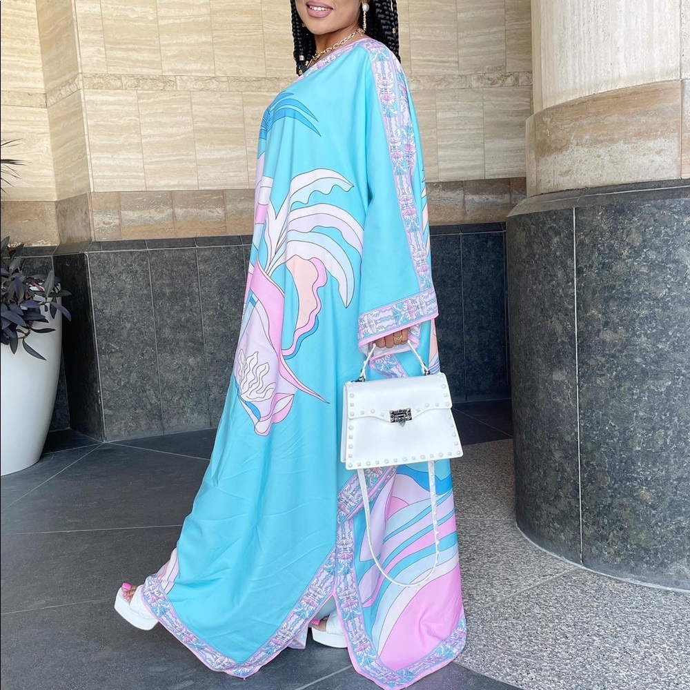 TROPICAL PRINTS MAXI DRESS